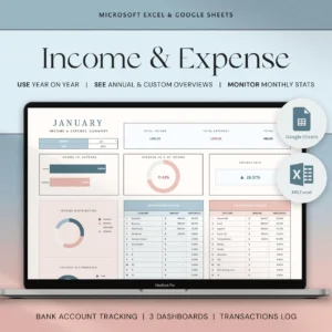 Income and Expense Tracker Spreadsheet Personal Financial Planner Excel Spreadsheet Monthly Expense Tracker Google Sheets Template Finance
